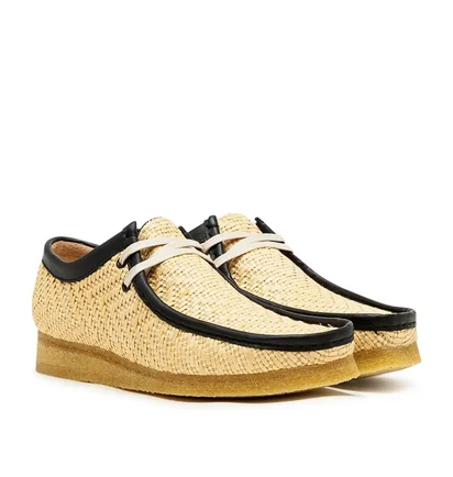 Clarks Originals Wallabees Natural Raffia (Beige / Schwarz)