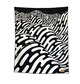 Raised by Wolves x Pendleton Robe Blanket (Schwarz / Weiß)
