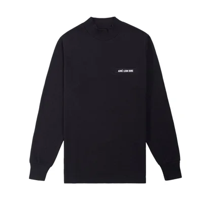Aimé Leon Dore LS Mockneck Pocket Tee (Schwarz)