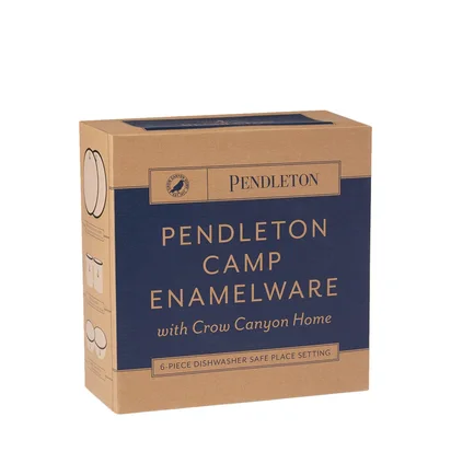 Pendleton Camp Enamelware Dishes (Weiß)