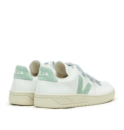 Veja V-Lock Leather (Weiß / Mint)