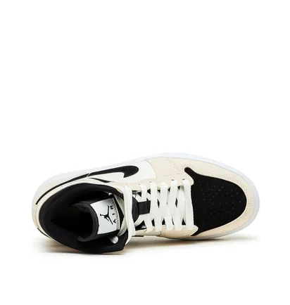 Air Jordan WMNS 1 Mid (Creme / Schwarz / Weiß)
