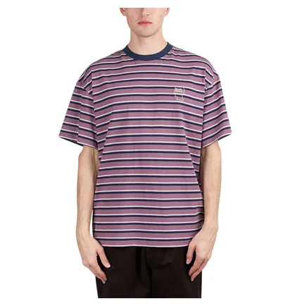 Brain Dead 94 Striped T-Shirt (Rose / Multi)