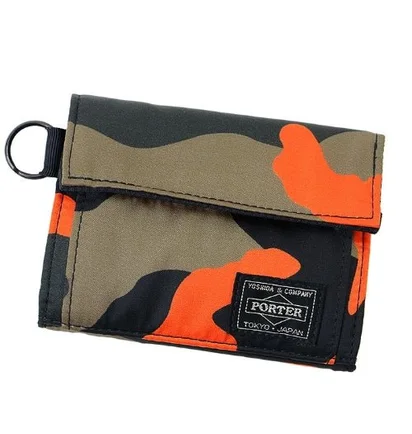 Porter by Yoshida Original PS Camo Wallet (Orange)