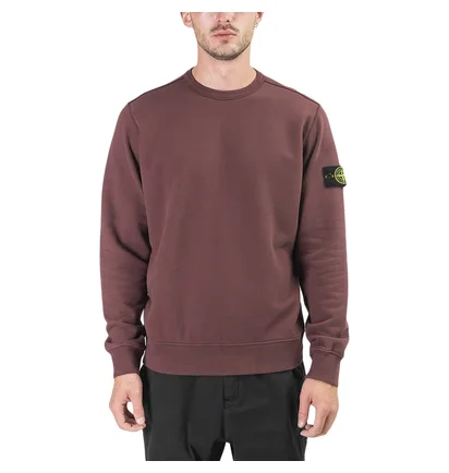 Stone Island Fleece Sweat Shirt (Burgundy)