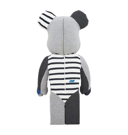 Medicom x Loopwheeler 1000% Be@rbrick Toy (Blau / Grau)