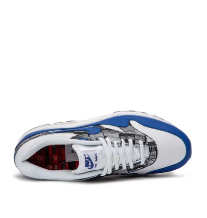 Nike x Atmos Air Max 1 Print 'We Love Nike' (Weiß / Blau)