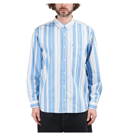 Carhartt WIP L/S Romero Shirt (Blau / Weiß)