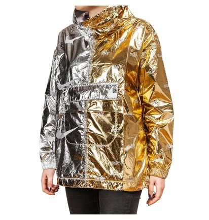 Nike WMNS NSW Metallic Jacket (Gold / Silber)