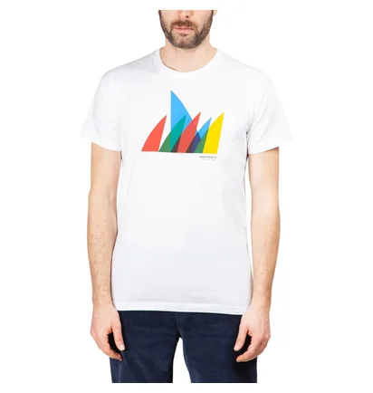 Norse Projects Niels Spinnaker Logo T-Shirt (Weiß)