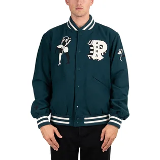 Parra Cloudy Star Varsity Jacket (Grün / Schwarz)