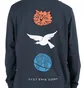 Parra Sad Cat System Bird L/S T-Shirt (Navy)