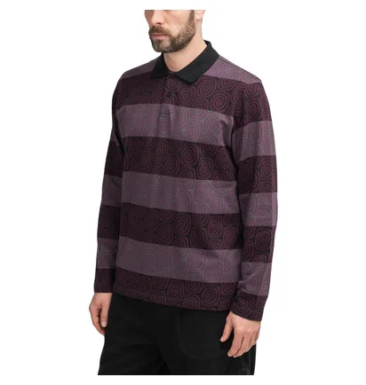Stüssy Swirl Stripe Polo (Lila / Schwarz)