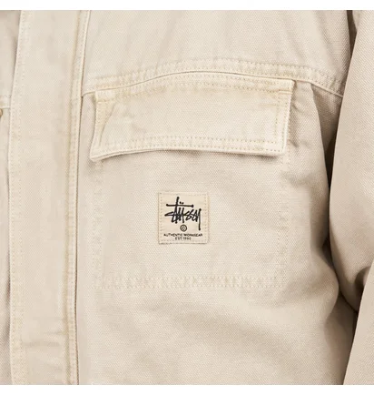 Stüssy Washed Canvas Shop Jacket (Beige)