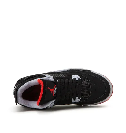 Air Jordan 4 Retro (GS) 'Black Cement' (Schwarz / Rot)