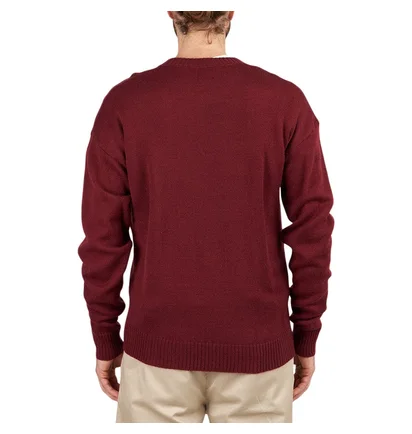 Brain Dead Meow Knit Sweater (Dunkelrot)