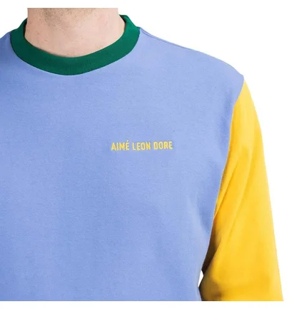 Aimé Leon Dore LS Color Blocked Tee (Blau)