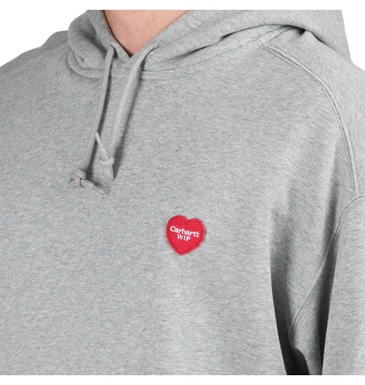 Carhartt WIP Hooded Heart Patch Sweat (Grau)