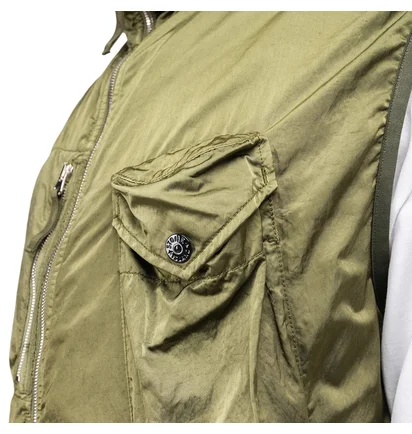 Stone Island Nylon Raso-TC Vest (Olive)