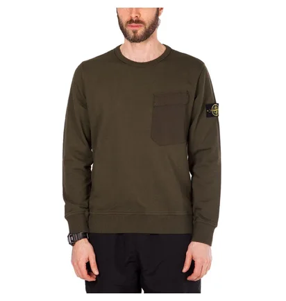 Stone Island Sweat Shirt Crewneck (Militärgrün)