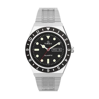 Timex Archive Q Timex Reissue 38mm Stainless Steel Bracelet (Silber / Schwarz)