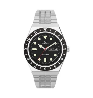 Timex Archive Q Timex Reissue 38mm Stainless Steel Bracelet (Silber / Schwarz)