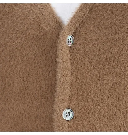 Stüssy Shaggy Cardigan (Taupe)