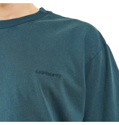 Carhartt WIP S/S Mosby Script T-Shirt (Dunkelgrün)