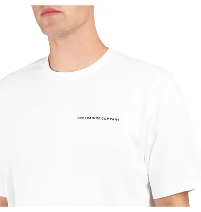 Pop Trading Company Logo T-Shirt (Weiss / Schwarz)