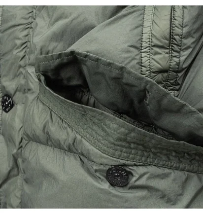 Stone Island Garment Dyed Crinkle Reps NY Down Jacket (Dunkelgrün)