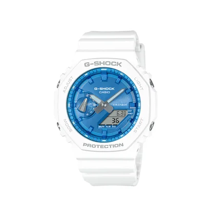 Casio G-Shock GA-2100WS-7AER (Weiß / Blau)