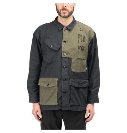 Neighborhood Combat LS Shirt (Schwarz / Oliv)