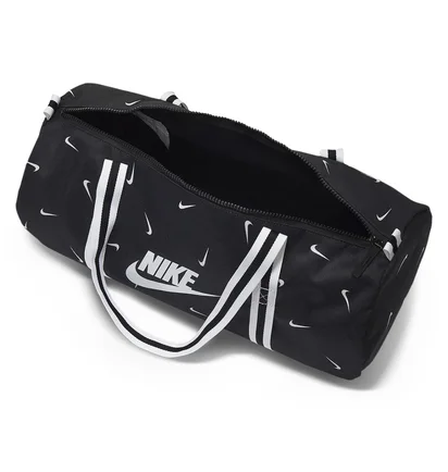Nike Heritage Duffle Bag (Schwarz / Weiß)