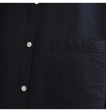 Norse Projects Osvald Seersucker Shirt (Navy)