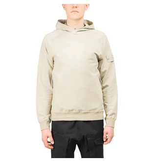 Stone Island Ghost Piece Cotton Stretch Fleece Hoodie (Beige)