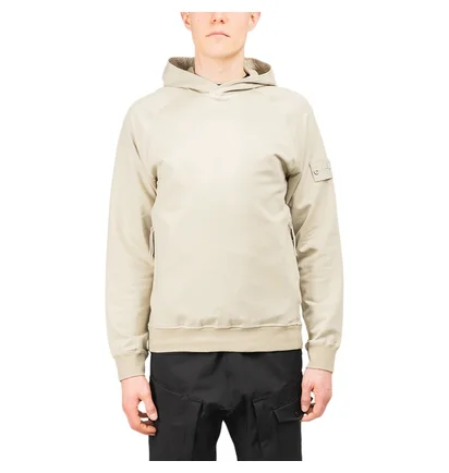 Stone Island Ghost Piece Cotton Stretch Fleece Hoodie (Beige)