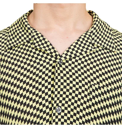 Stüssy Psychedelic Check Shirt (Schwarz/Gelb)