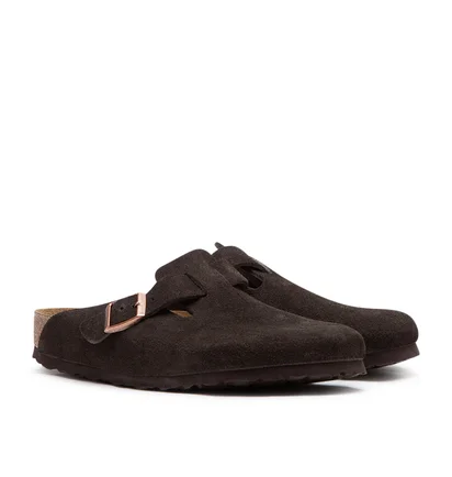 Birkenstock Boston Soft Footbed Suede Leather (Braun)