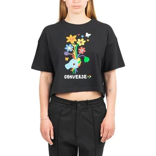 Converse Find your pride Cropped Grafik T-Shirt (Schwarz)