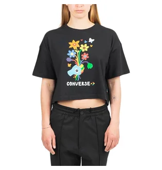 Converse Find your pride Cropped Grafik T-Shirt (Schwarz)