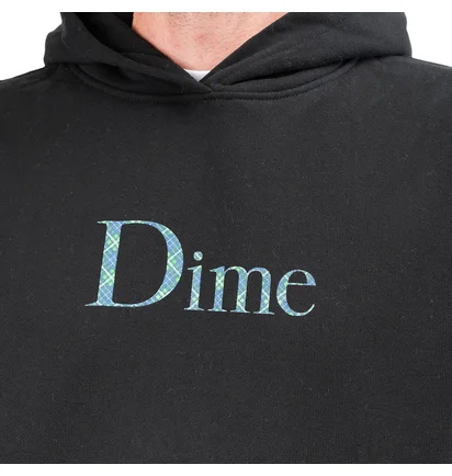 Dime Classic Plaid Hoodie (Schwarz)