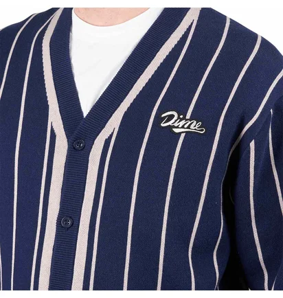 Dime Baseball Knit Cardigan (Blau)