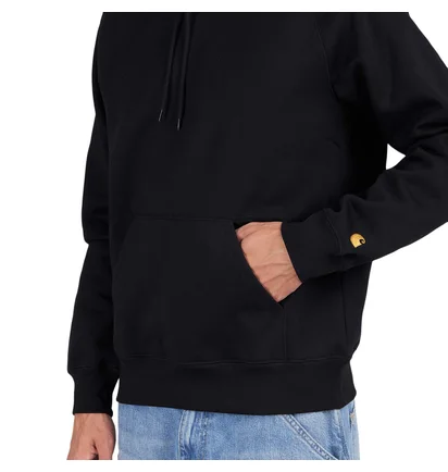 Carhartt WIP Hooded Chase Sweat (Schwarz / Gold)