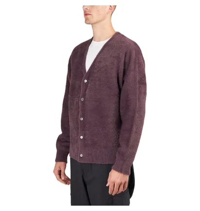 Stüssy Shaggy Cardigan (Aubergine)