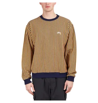 Stüssy Vertical Dot Sriped LS Crewneck (Multi)