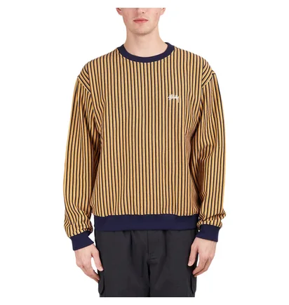 Stüssy Vertical Dot Sriped LS Crewneck (Multi)
