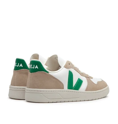 Veja V-10 Chromefree Leather (Weiß / Braun / Grün)