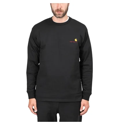 Carhartt WIP American Script Longsleeve (Schwarz)