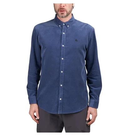 Carhartt WIP L/S Madison Fine Cord Shirt (Blau)