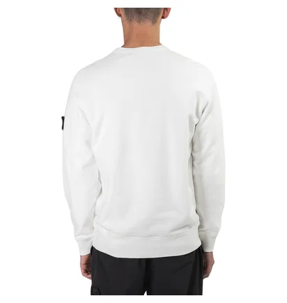 Stone Island Fleece Sweat Shirt (Weiß)